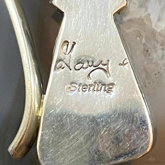 Gary G Sanchez Vintage Sterling Silver 2 Turquoise Decorated Pendant For Women - Picture 7 of 10